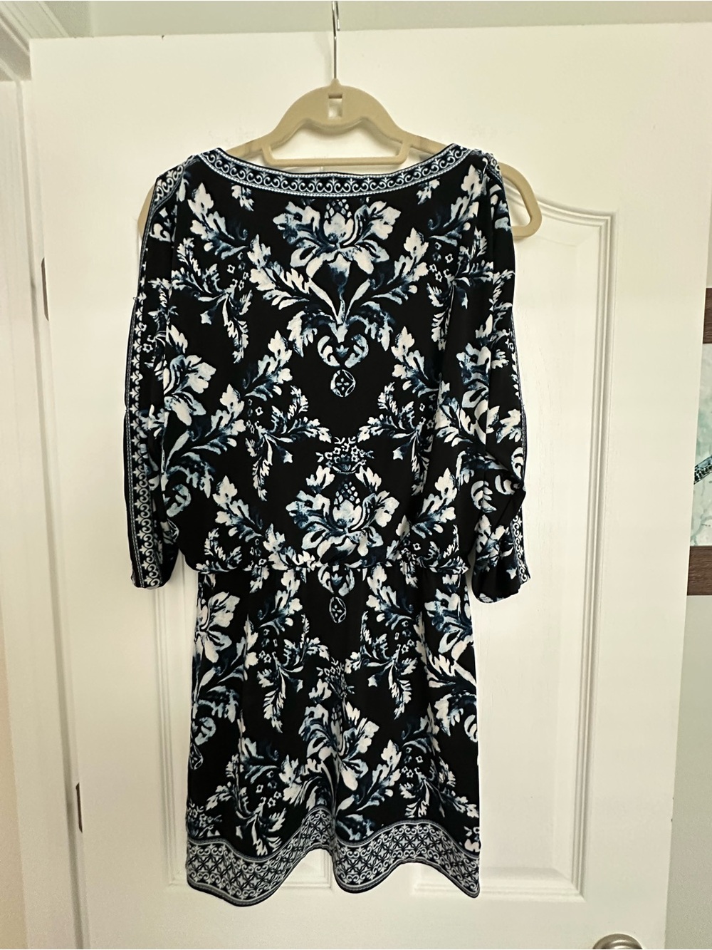 WHBM NWOT Multi-Colored Cold Shoulder Dress. Stunning! - Picture 2 of 15